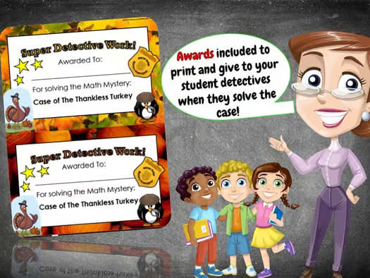 Thanksgiving Math 1st Grade Activity Mystery: Case of The Thankless Turkey