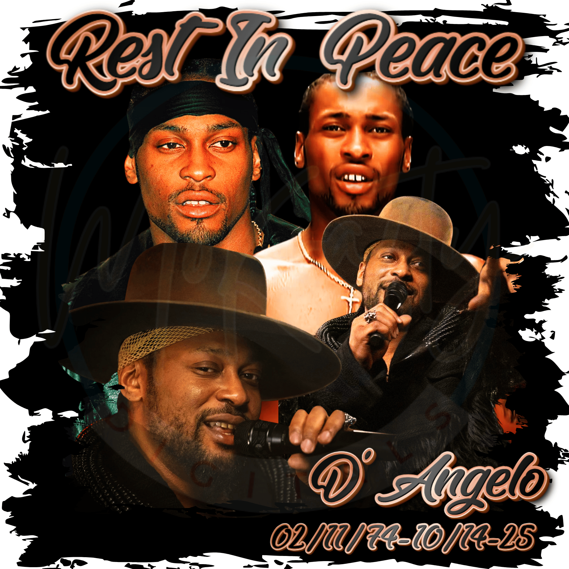 Rest In Peace D’Angelo Tribute T-Shirt Design | Memorial PNG Bundle ...