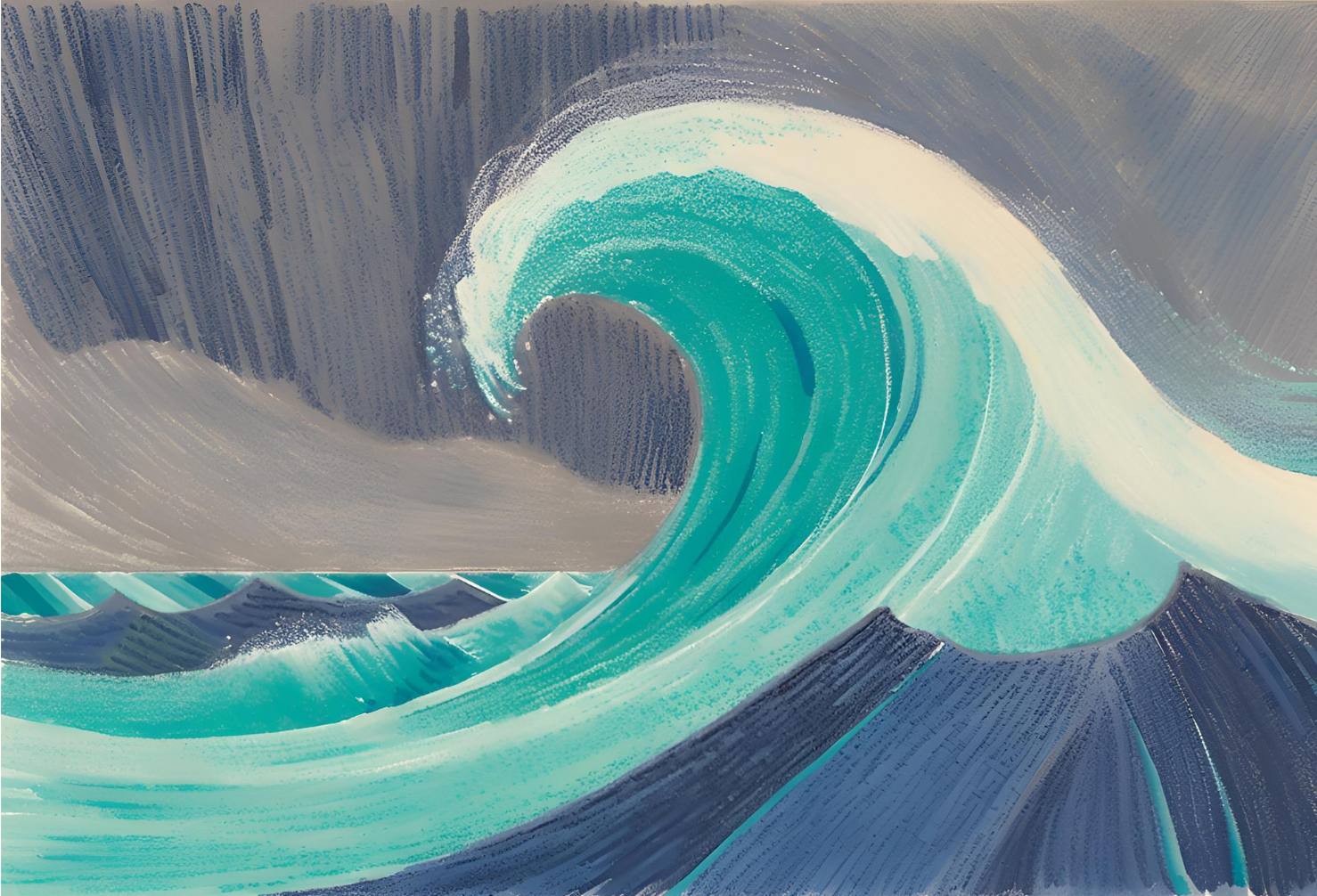 Digital Wall Art - Title : Strokes of the Sea - Payhip