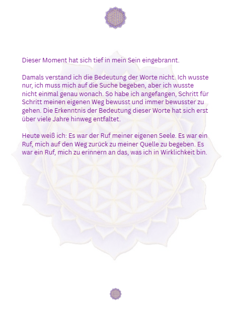 Zweite Seite der Leseprobe aus dem eBook Was ist Meisterschaft – Meisterschaft in dieser Inkarnation. Erkenntnis, dass der Ruf von der eigenen Seele kam – Beginn der bewussten Rückkehr zur Quelle und zur Erinnerung an das wahre Sein.