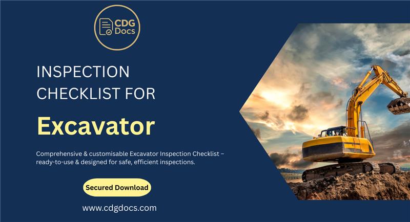 Excavator Inspection Checklist