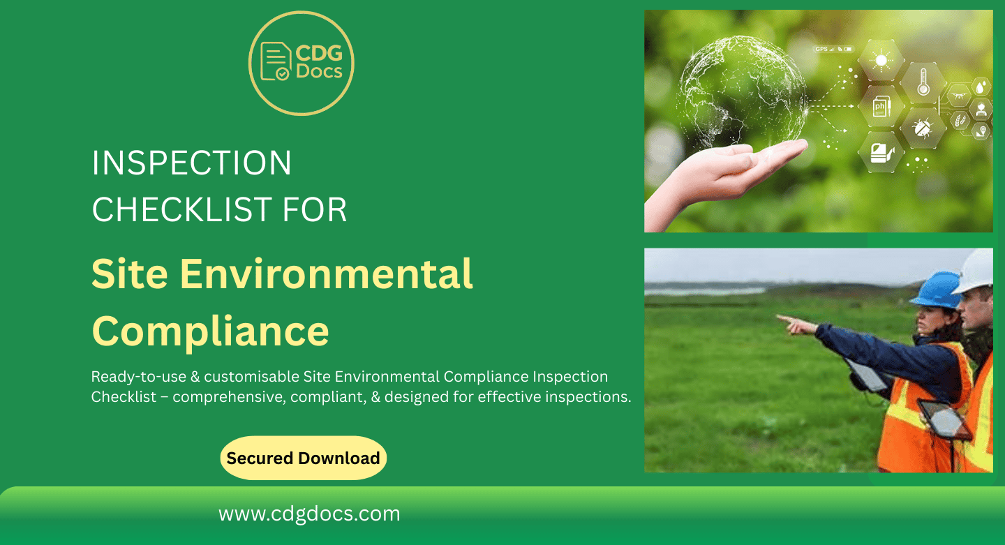 Site Environmental Compliance Inspection Checklist