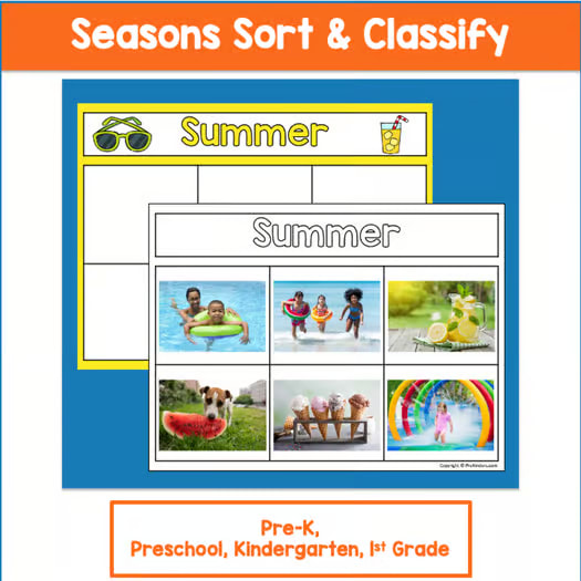 Four Seasons: Sort & Classify - Science Center Activity