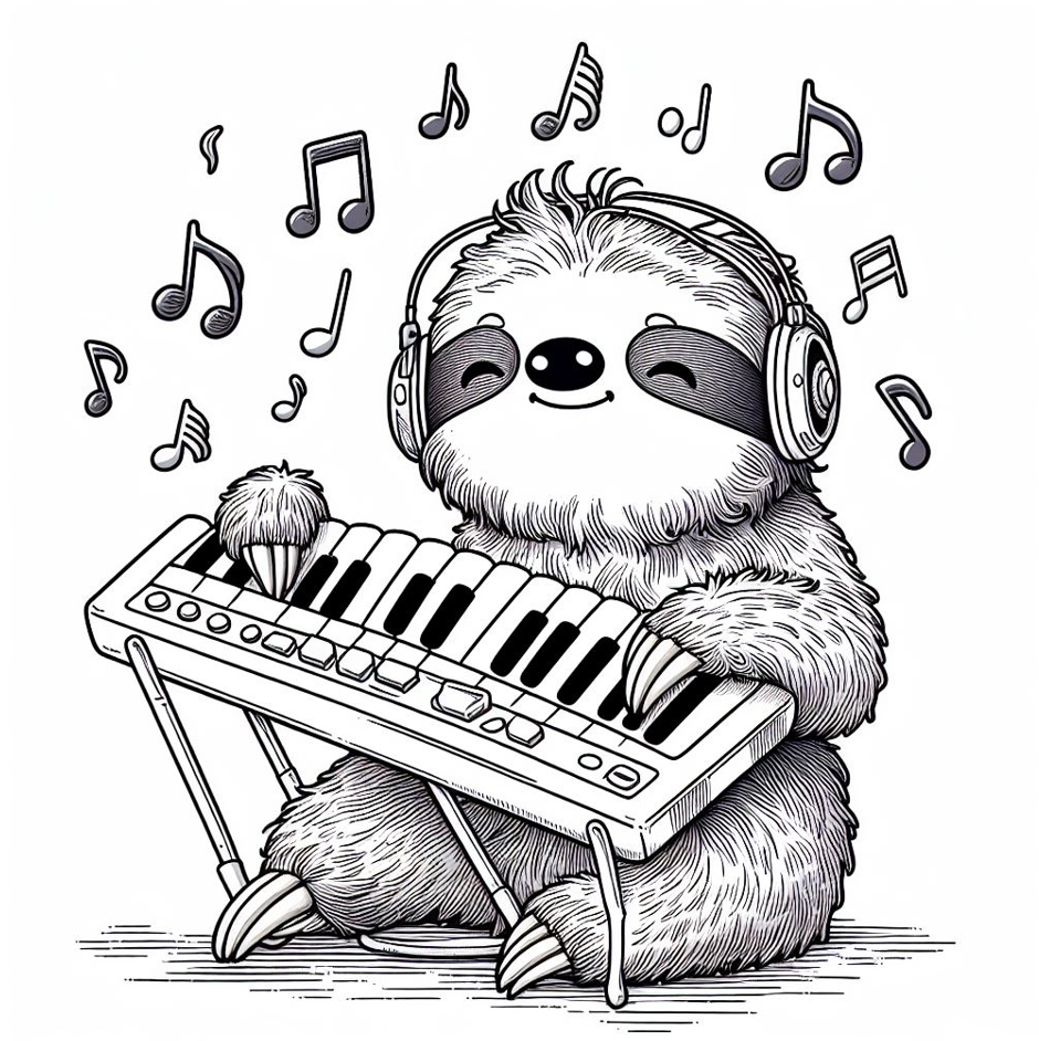 Sloth Coloring Pages for Kids