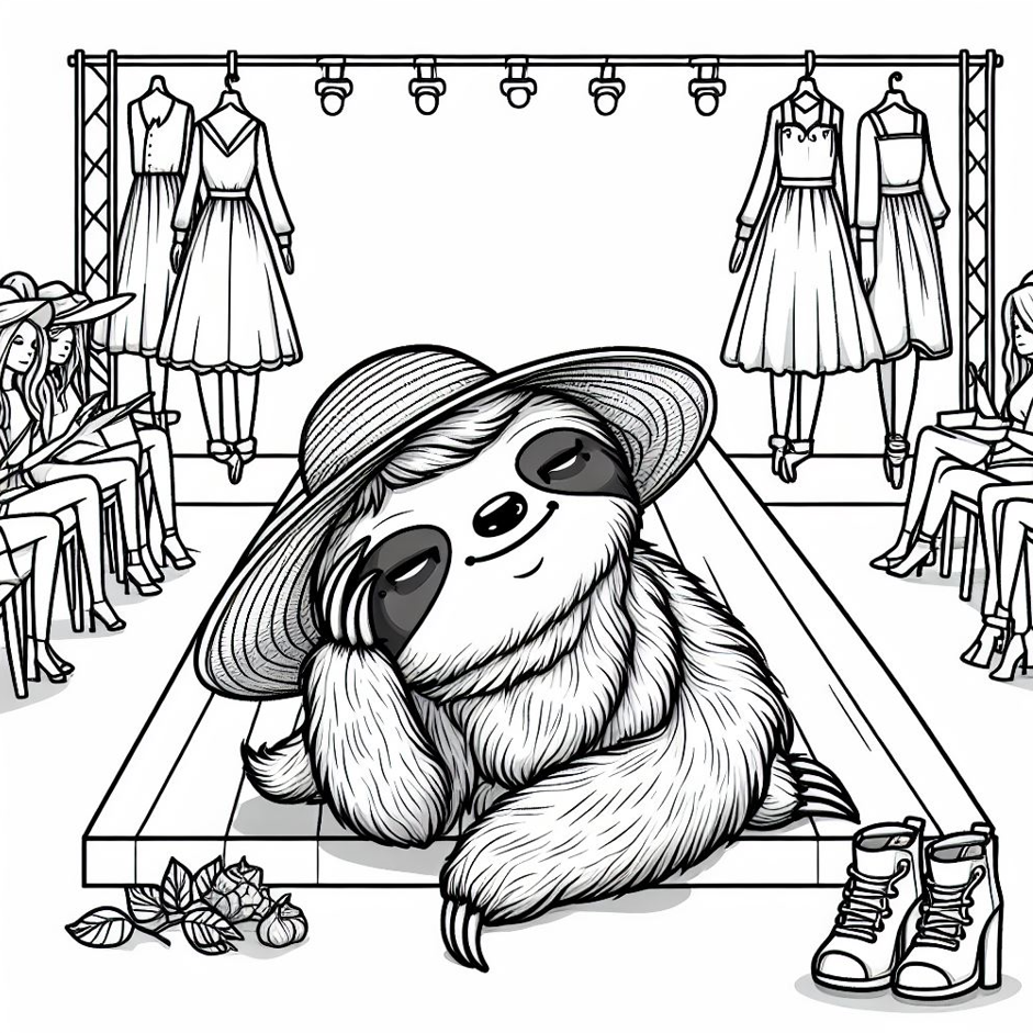 Sloth Coloring Pages for Kids