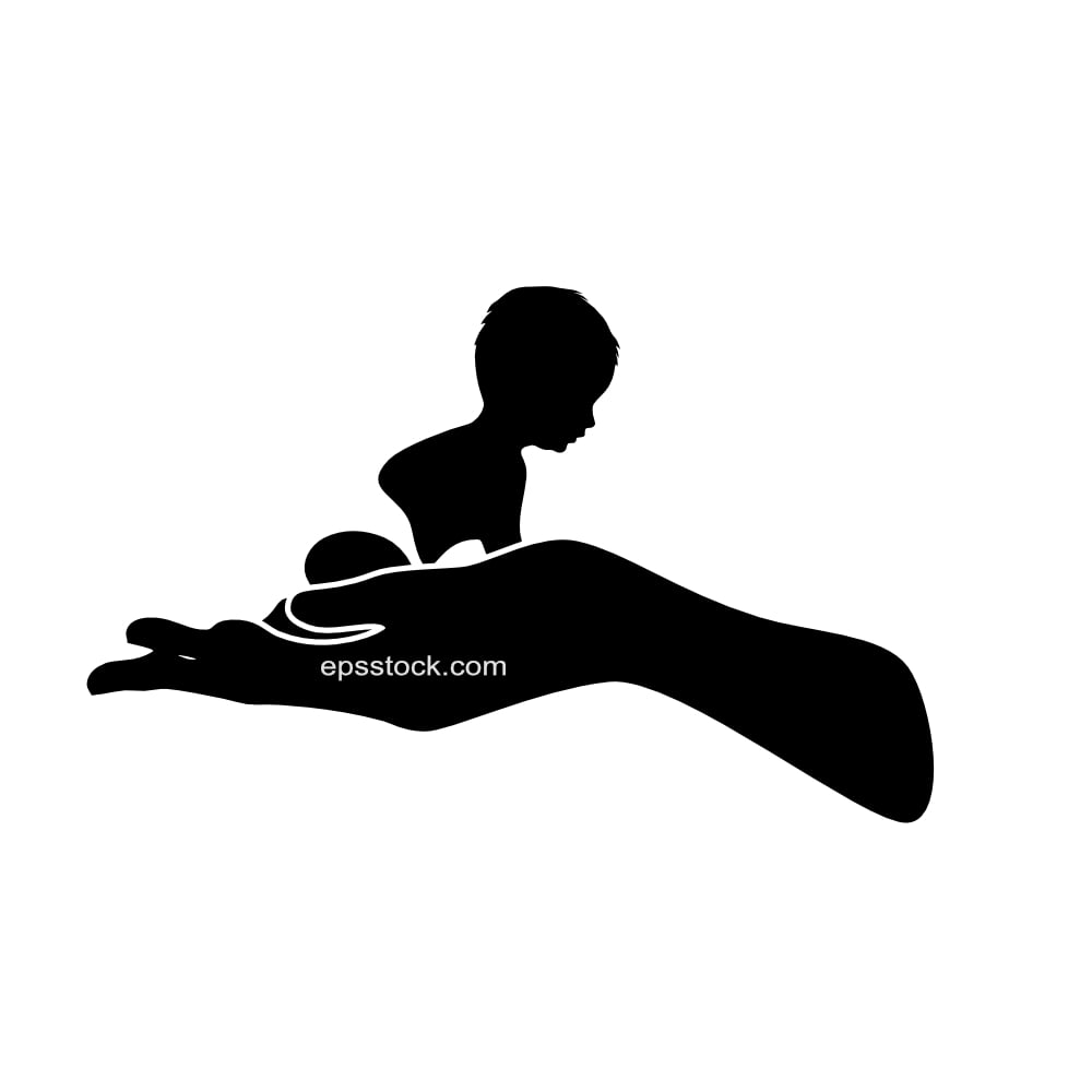 child care, hand holding little baby