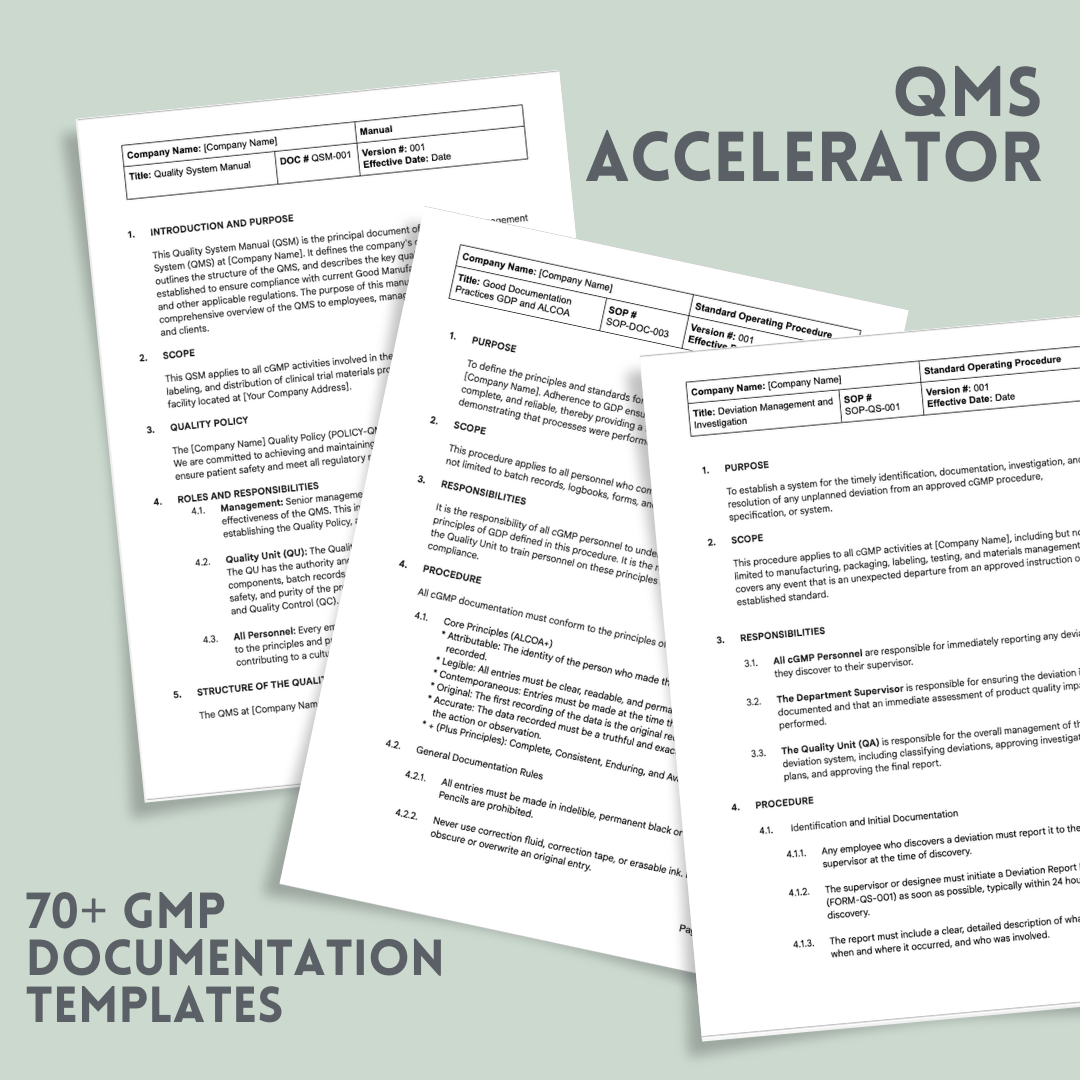 GMP Document Templates