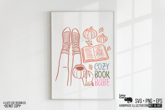 bookish autumn svg bundle preview showing 8 designs