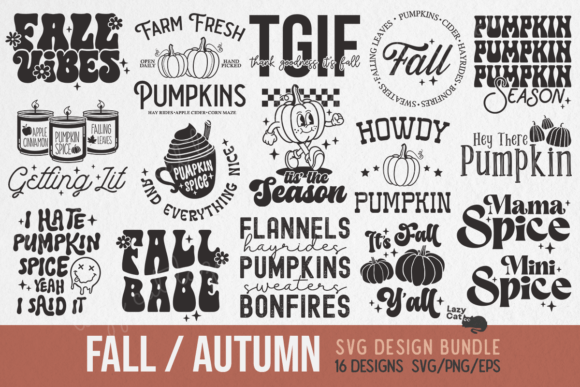 pumpkin and leaves svg files mockup for cricut projects