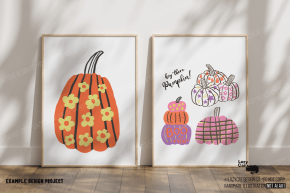 pumpkin clipart svg design displayed on mug mockup
