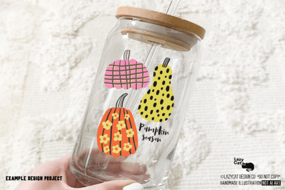 rustic pumpkin svg design on tumbler mockup