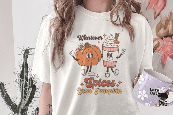 autumn retro png set for Cricut and Silhouette cameo projects