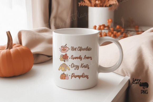 hand-crafted fall png designs for stickers and tumblers