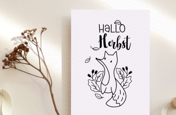 cozy german fall svg designs for stickers and greeting cards