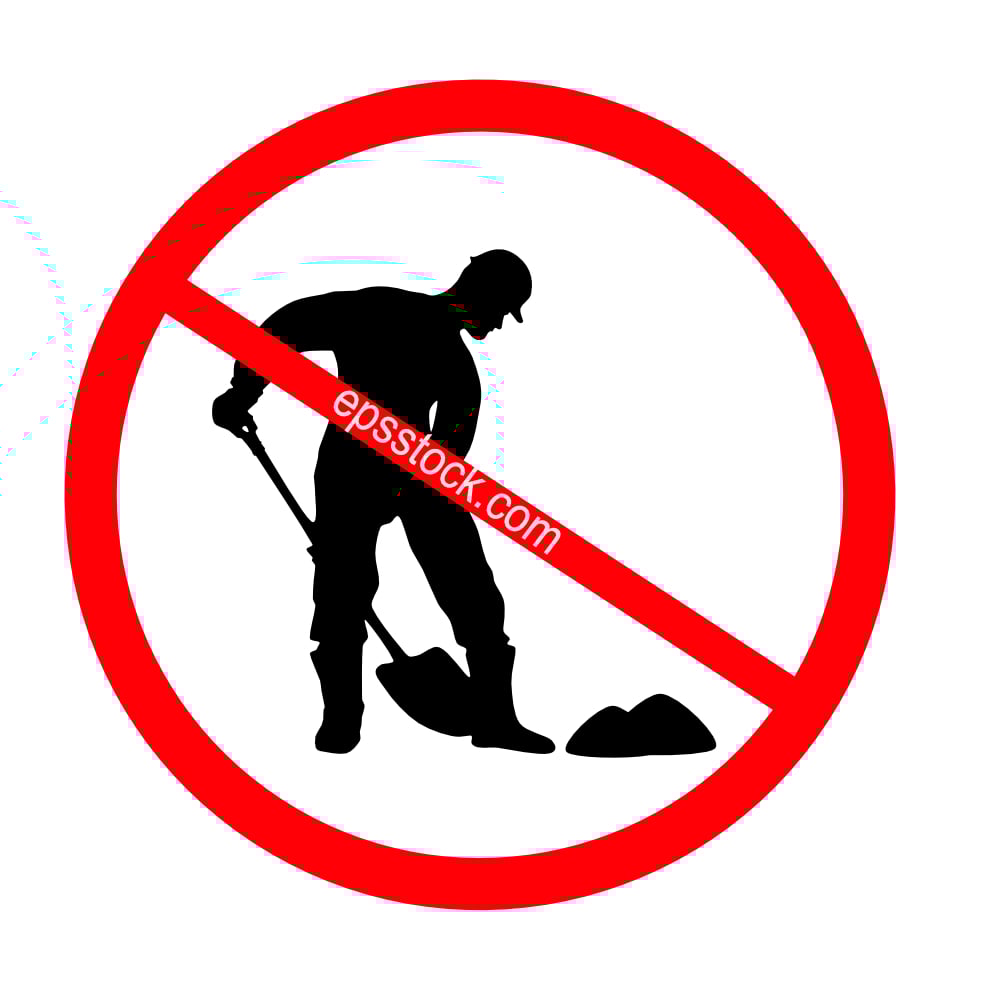 No Digging Sign