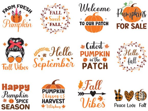 autumn typography svg png dxf eps files for Cricut and Silhouette projects