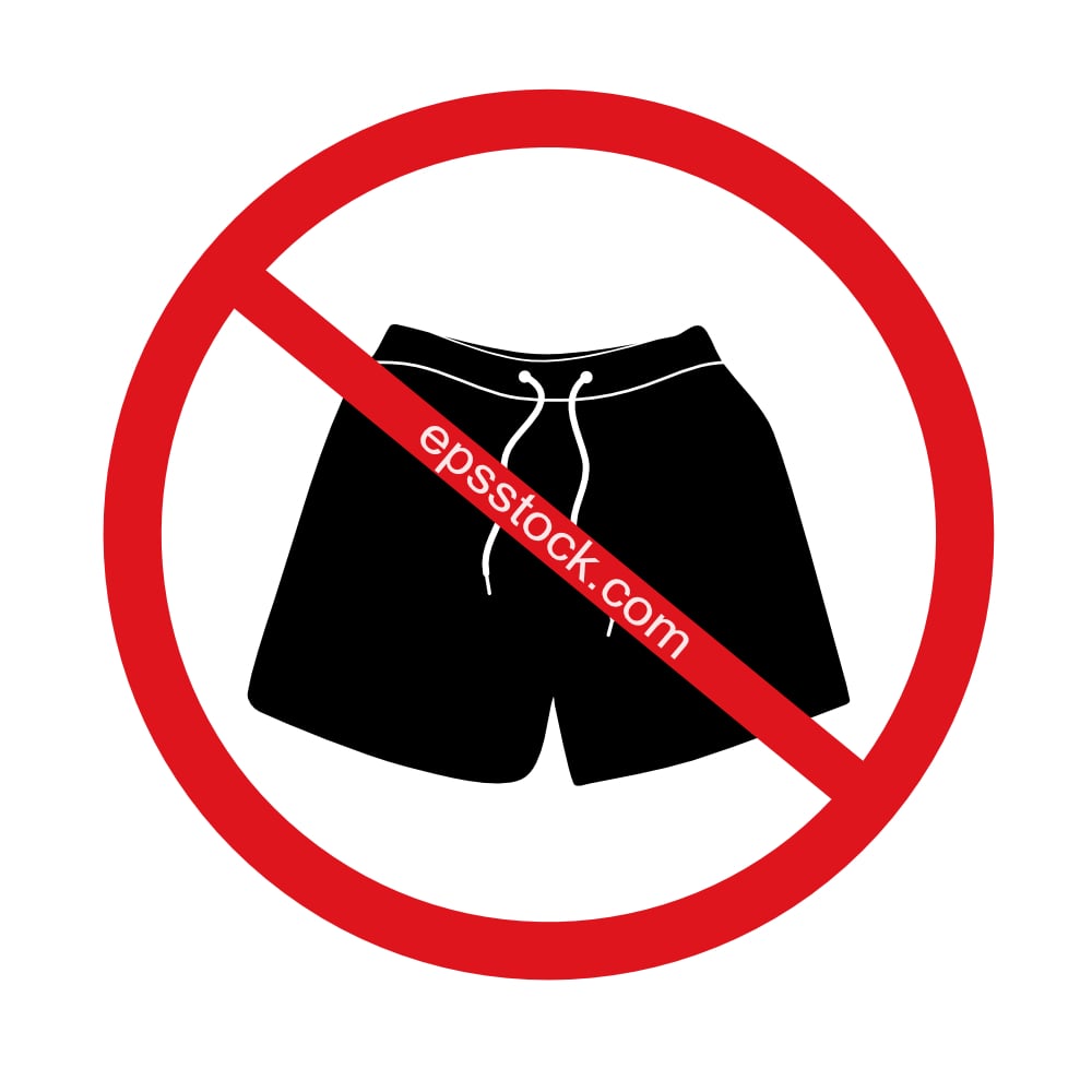 boxer shorts not allowed