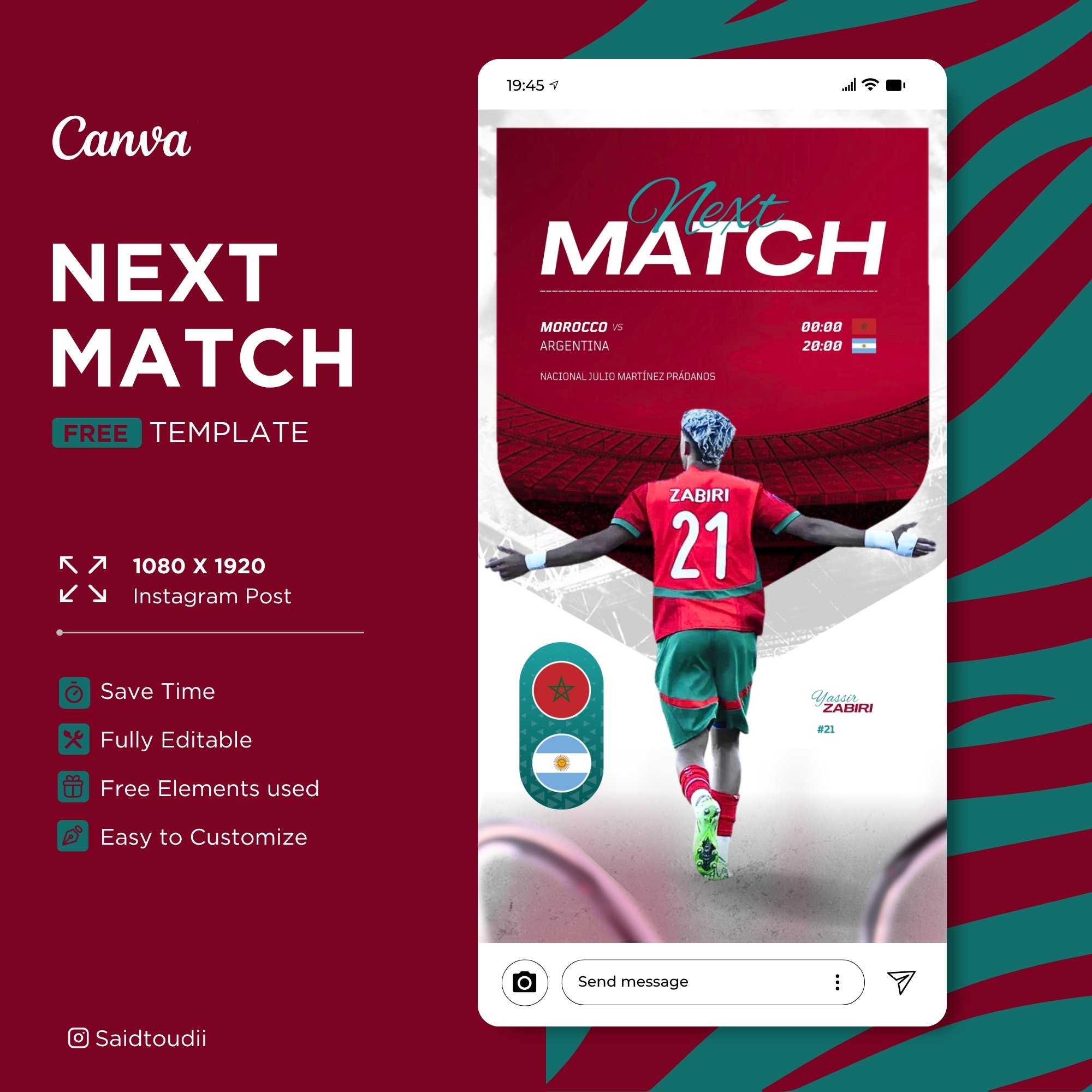 Next Match canva template - Payhip