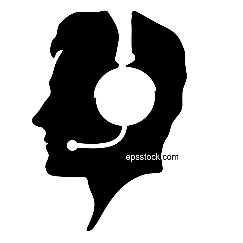 Call center employee man