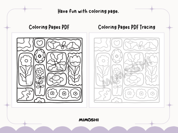 Hand-drawn cozy pattern coloring pages printable PDF + PNG  Relaxing comfy pattern coloring activity for kids and adults