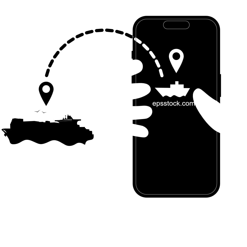 Cargo ship tracking in mobile phone