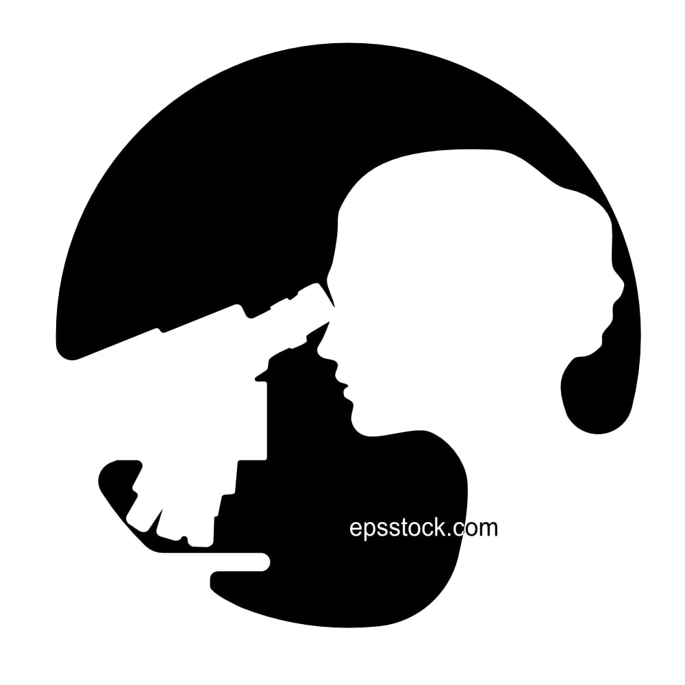 Female scientist working with microscope