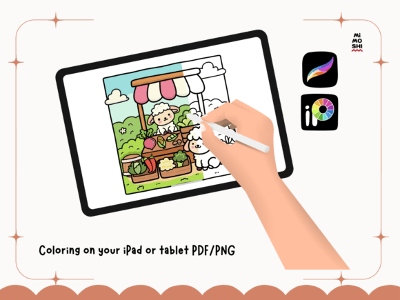Hand-drawn cozy barn coloring page for home use  Creative farm coloring sheet for teachers and homeschool  Cute farm coloring page with chickens and tractor