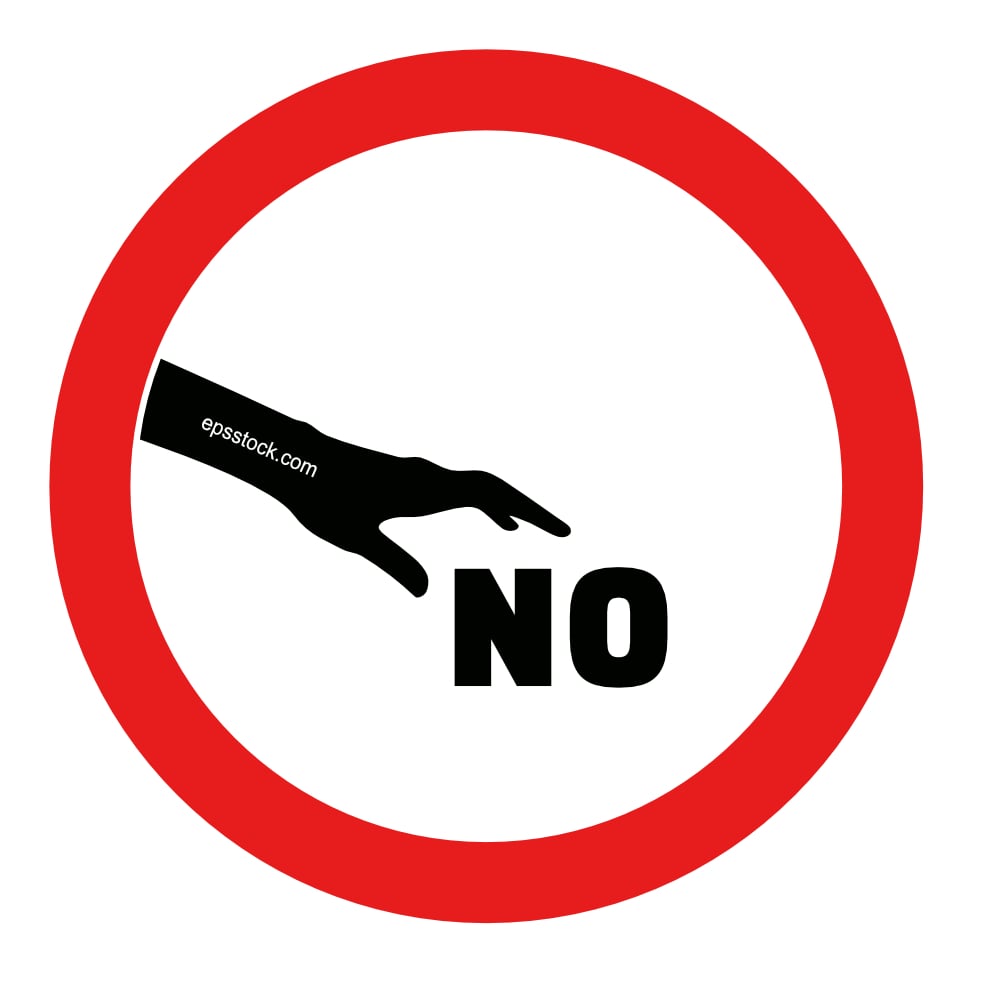 Do not grab or pick up