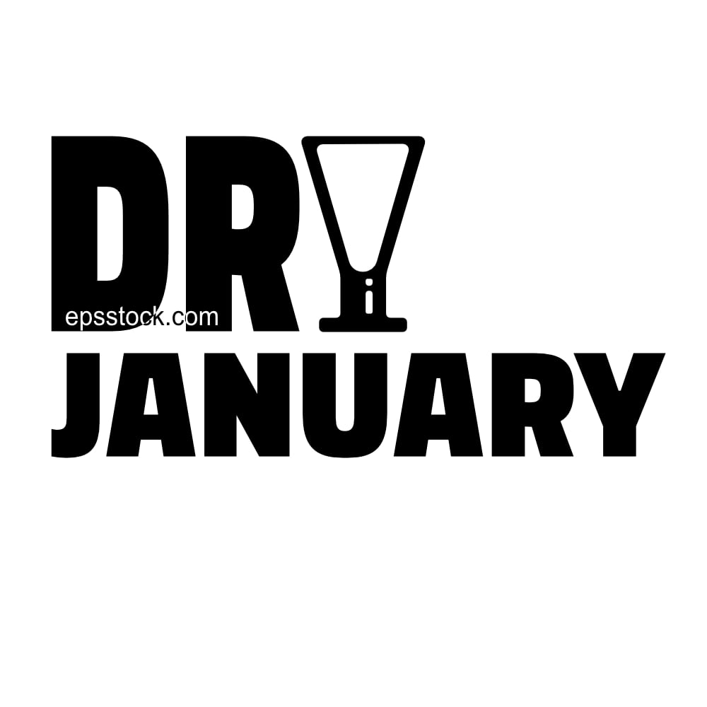 Dry january lettering