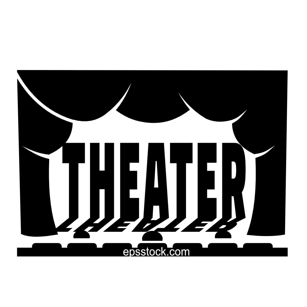 Theater stage with a curtain