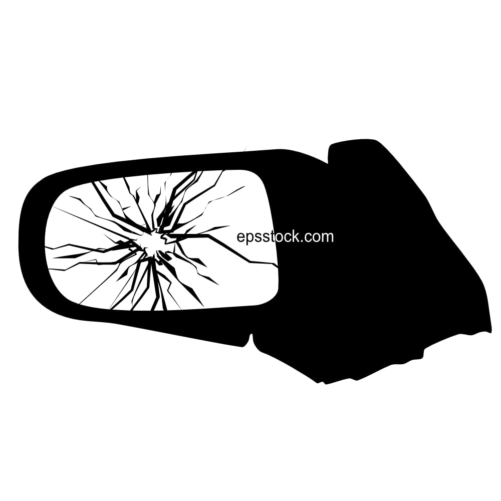 broken car mirror