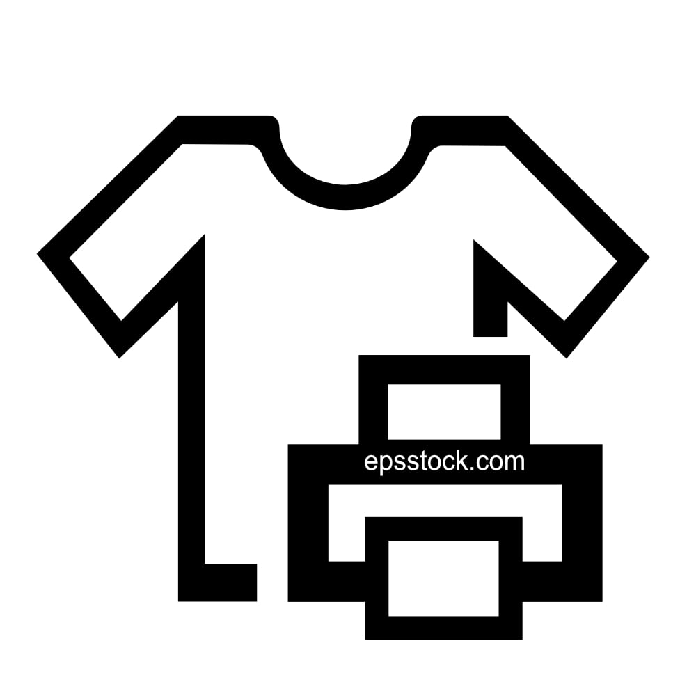 T-shirt printing icon