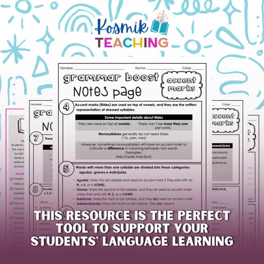 Spanish Accent Marks Activities | Tildes y Acentos | Interactive Grammar Lesson