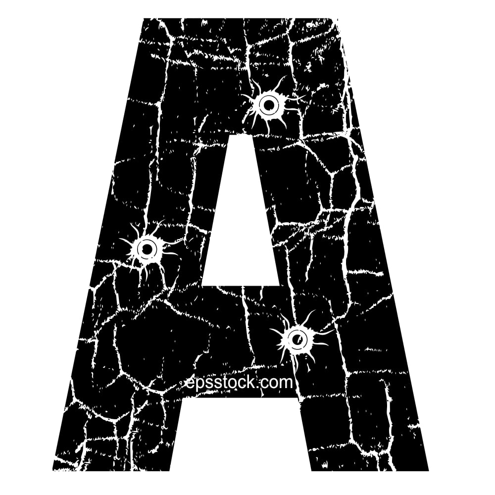 cracked Letter A