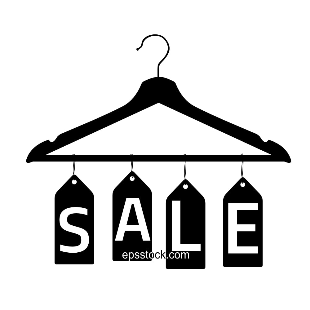 hanger and sale lettering