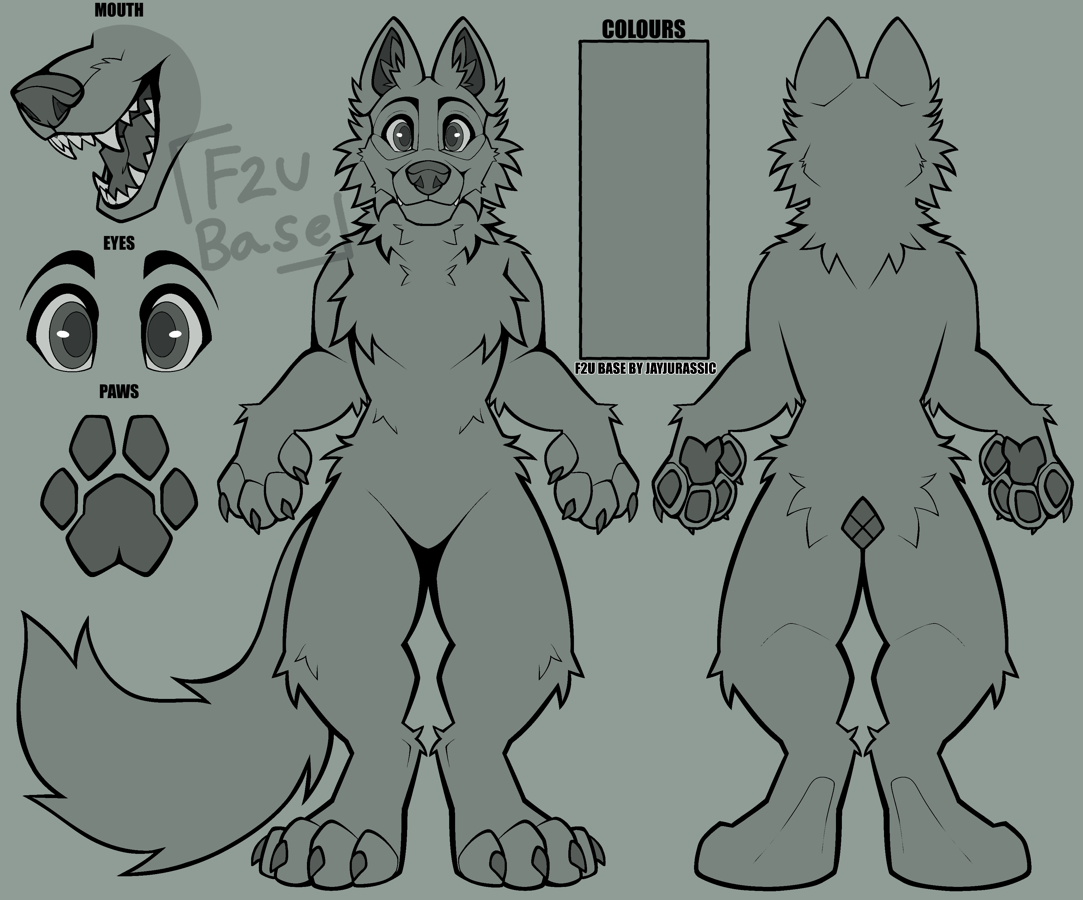 F2U ANTHRO CANINE MINI REF BASE - Payhip