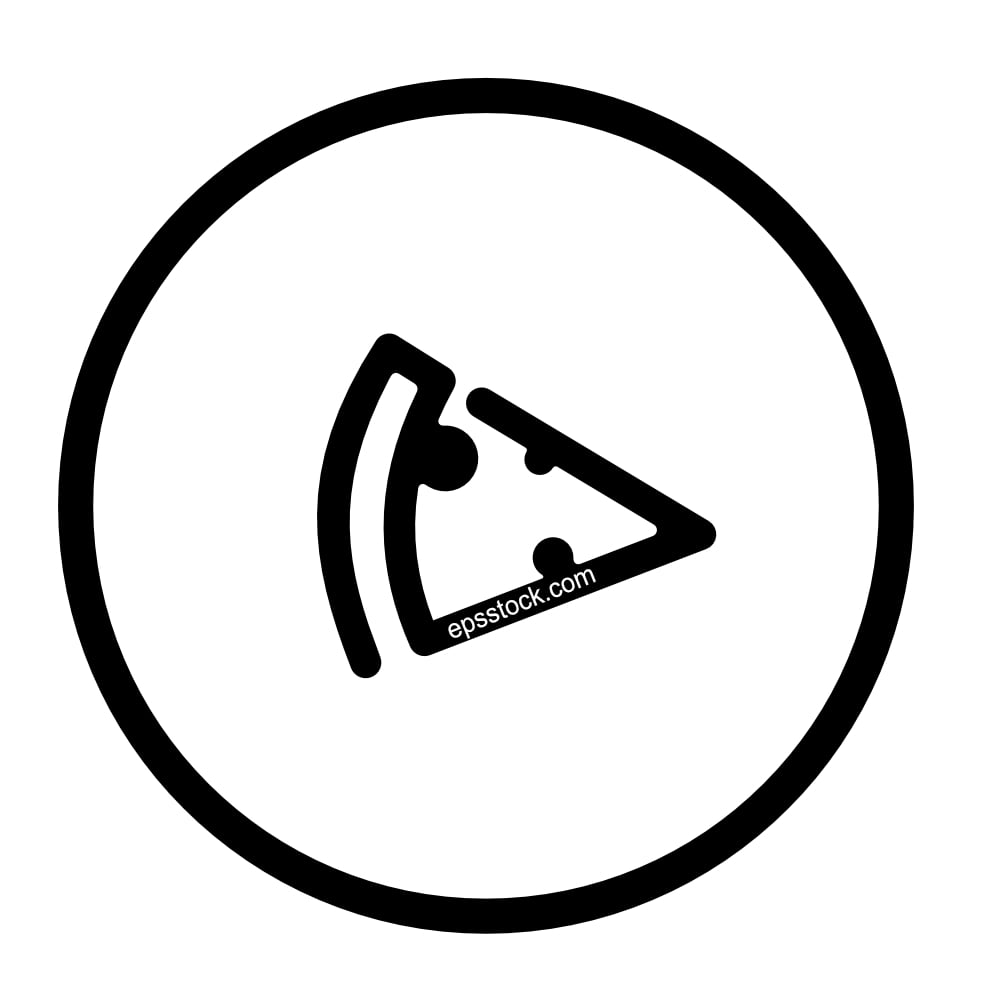 Play button like pizza