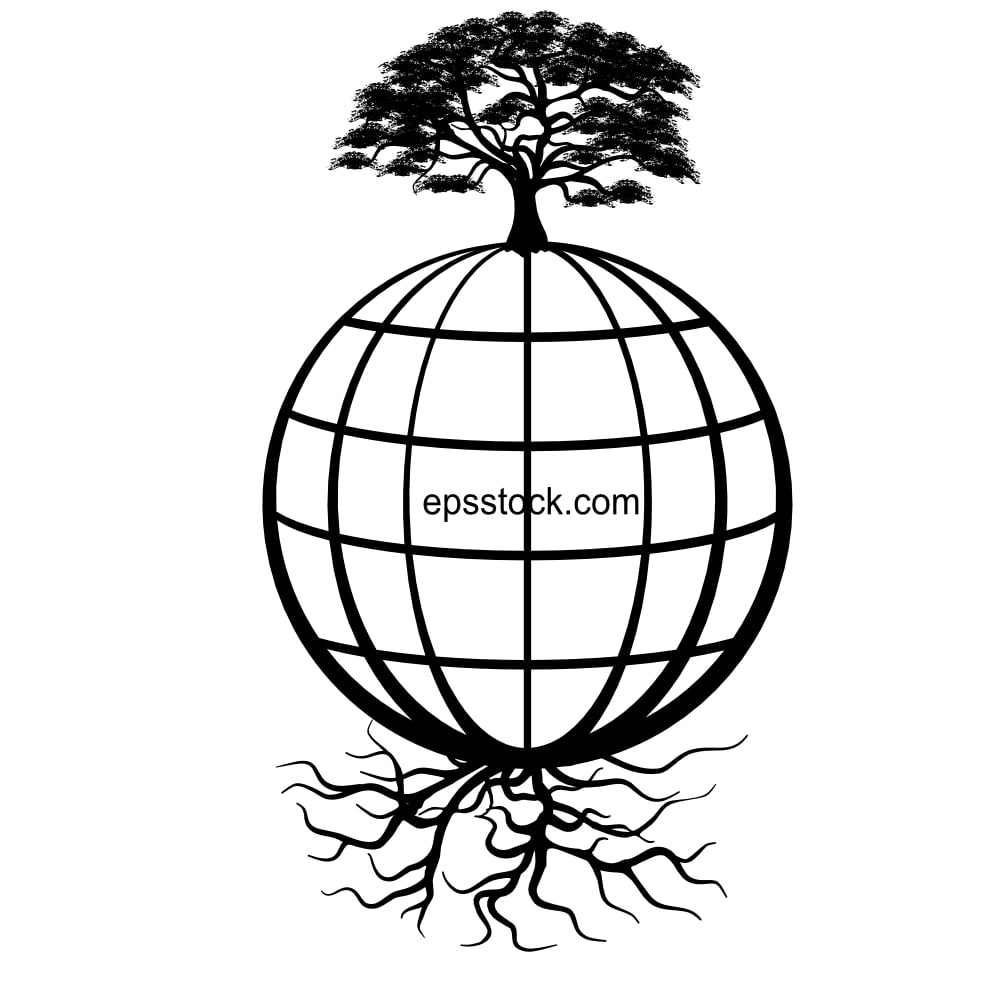 Earth planet with a tree