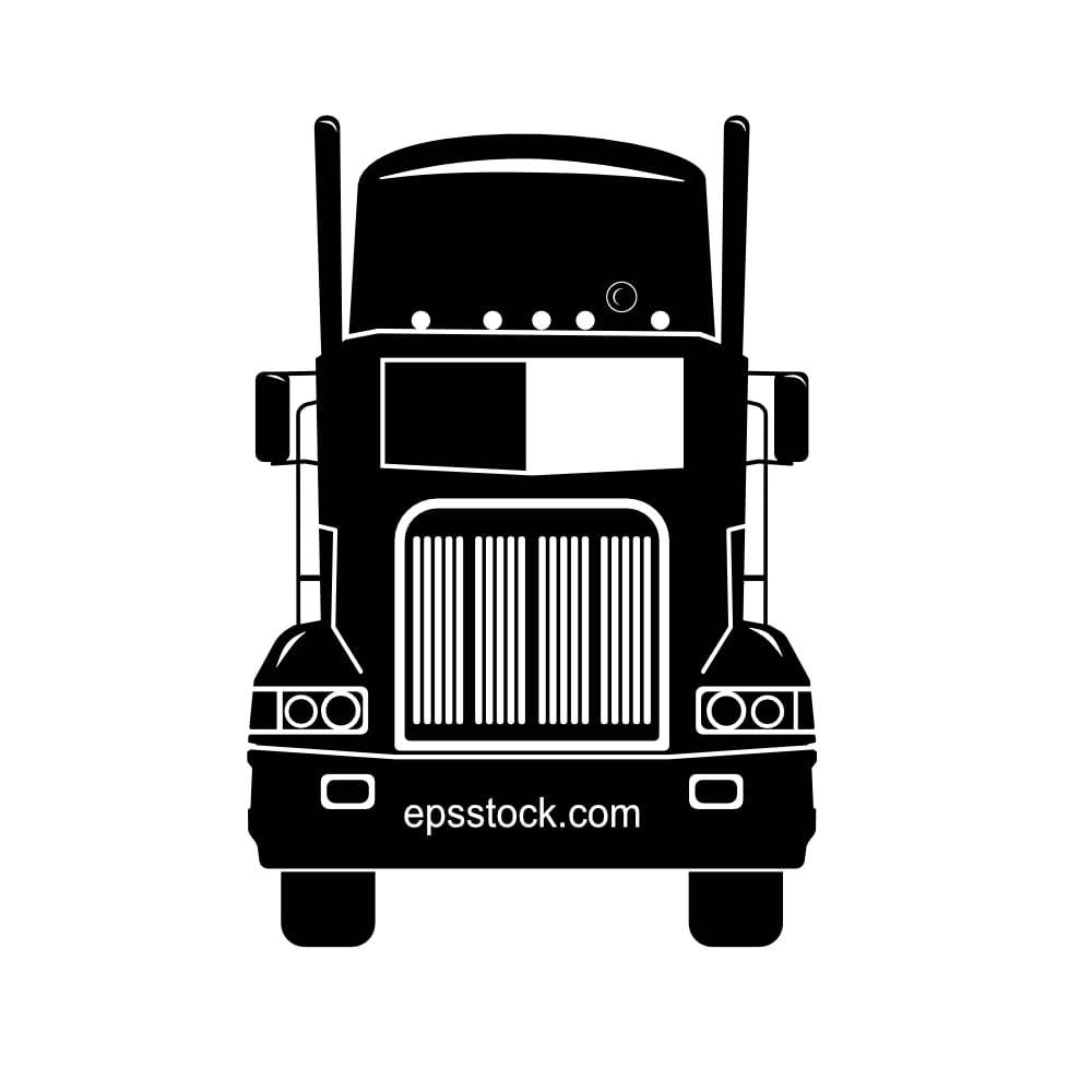 semi-trailer truck front view