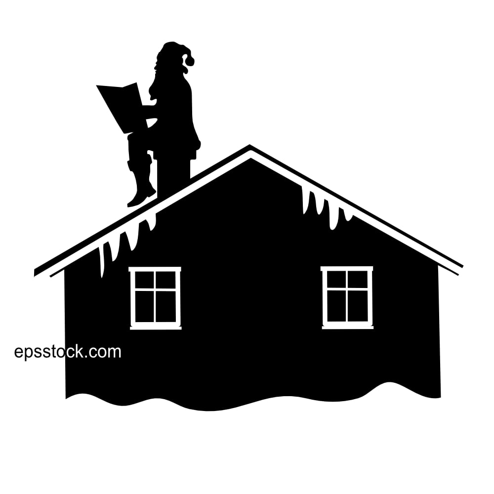 santa claus reading newspaper