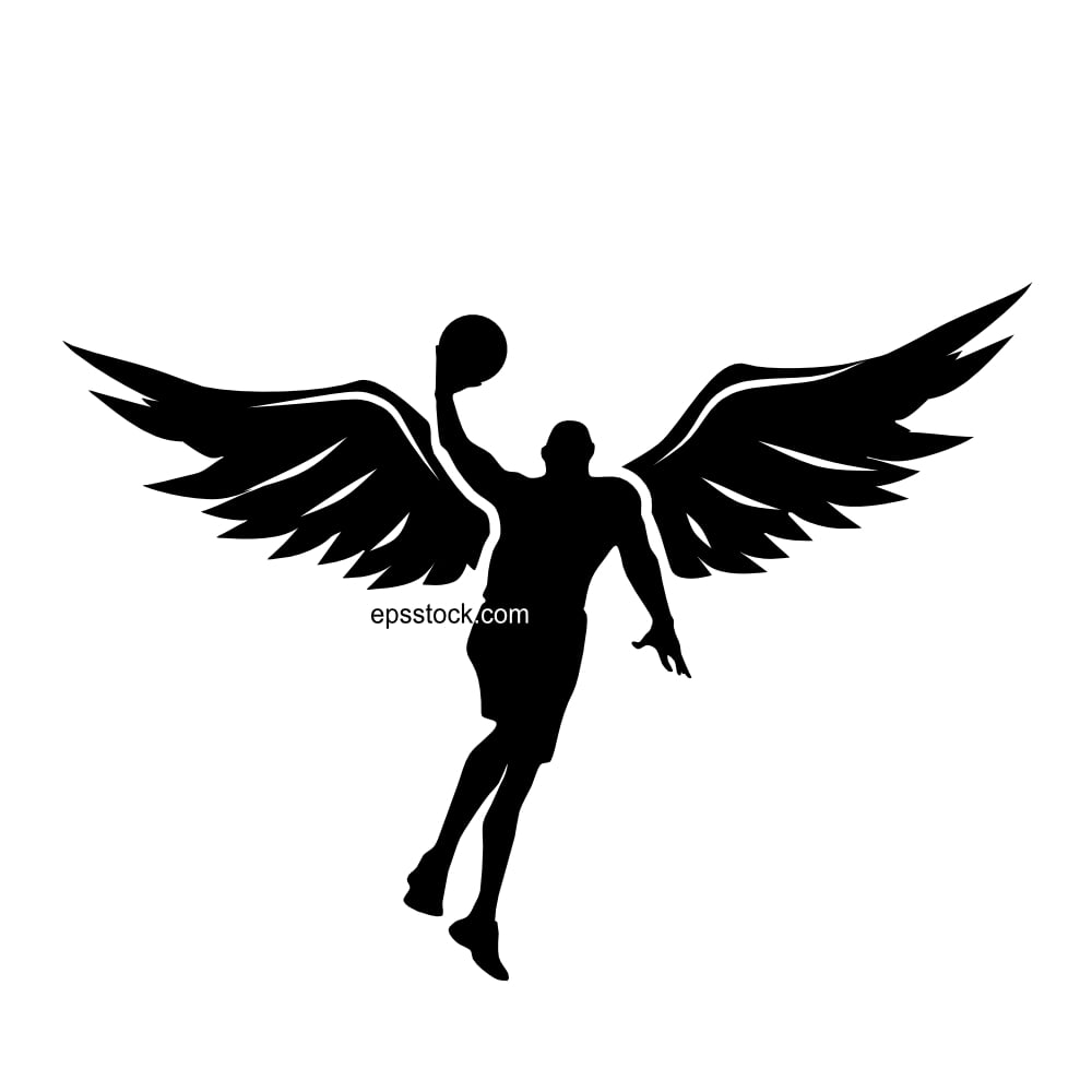 flying basketball player