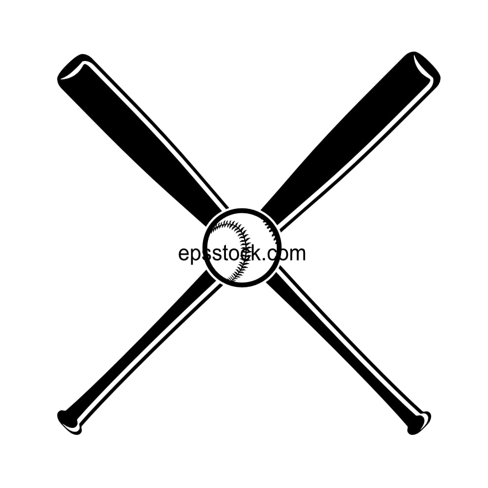 crossed baseball bats