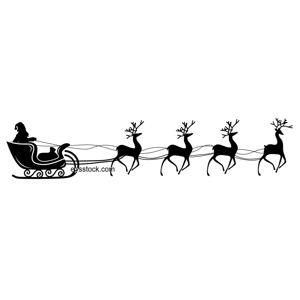 Santa Claus sitting in a sleigh