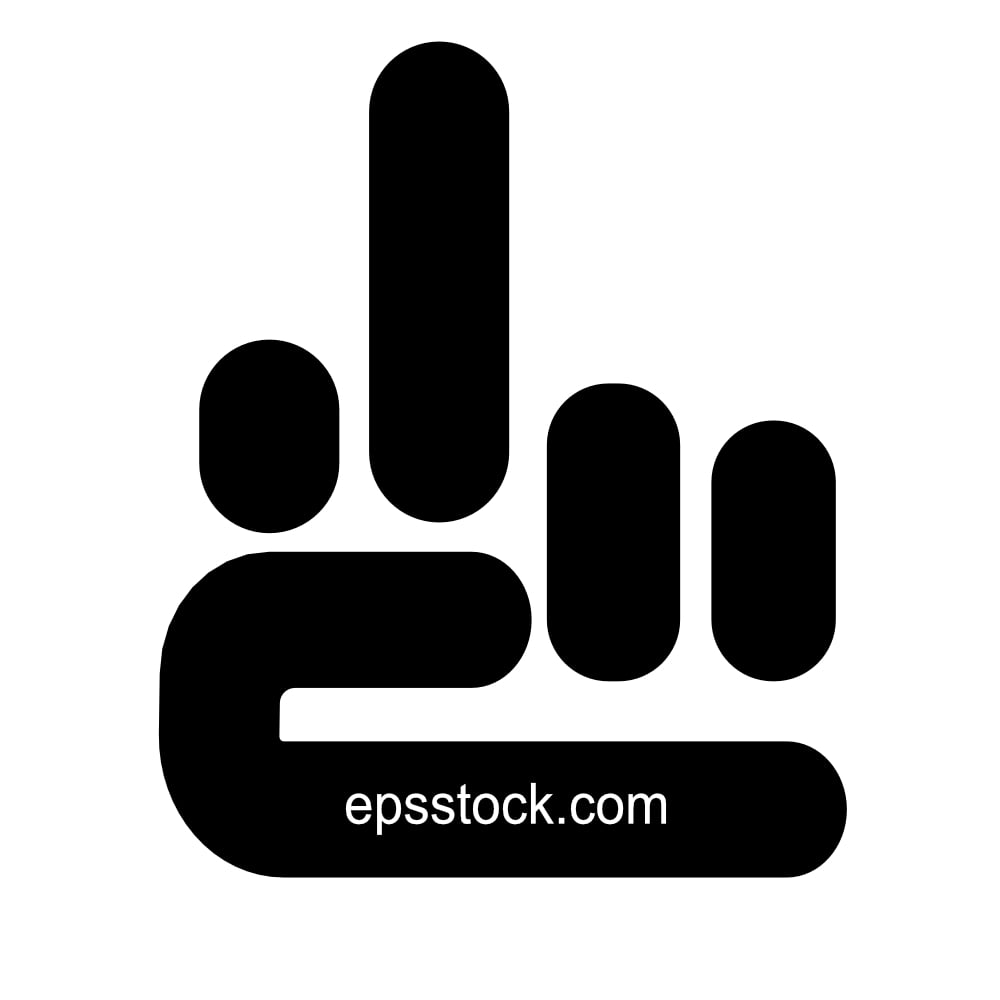 Hand showing middle finger up