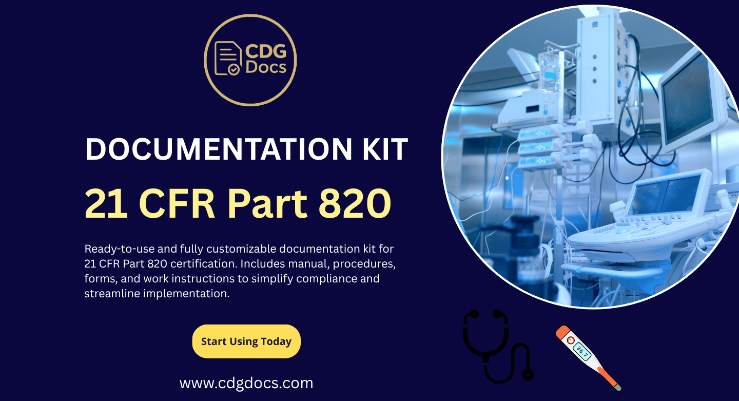 21 CFR Part 820 Documentation Kit