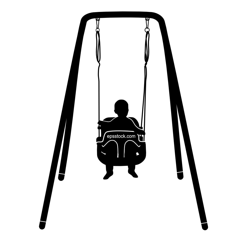 Children swing on swing