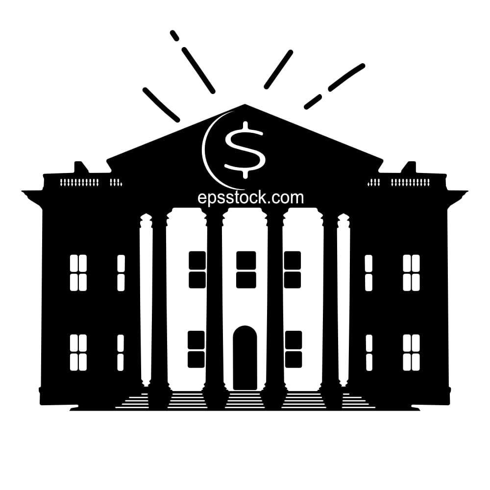 Bank with Dollar sign