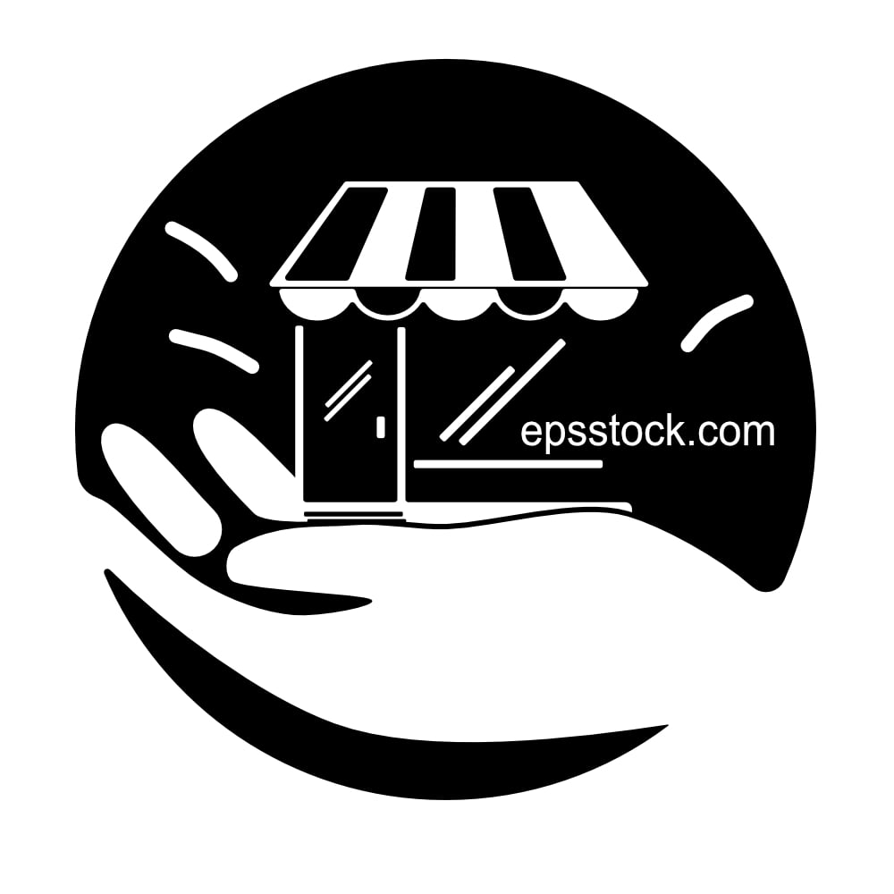 hand holding online shop