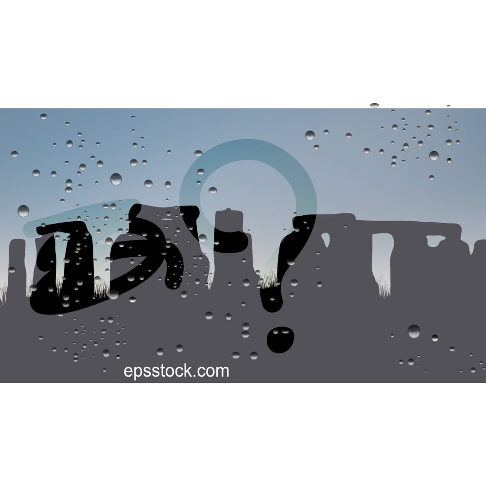 Sweaty car Glass, stonehenge  landscape