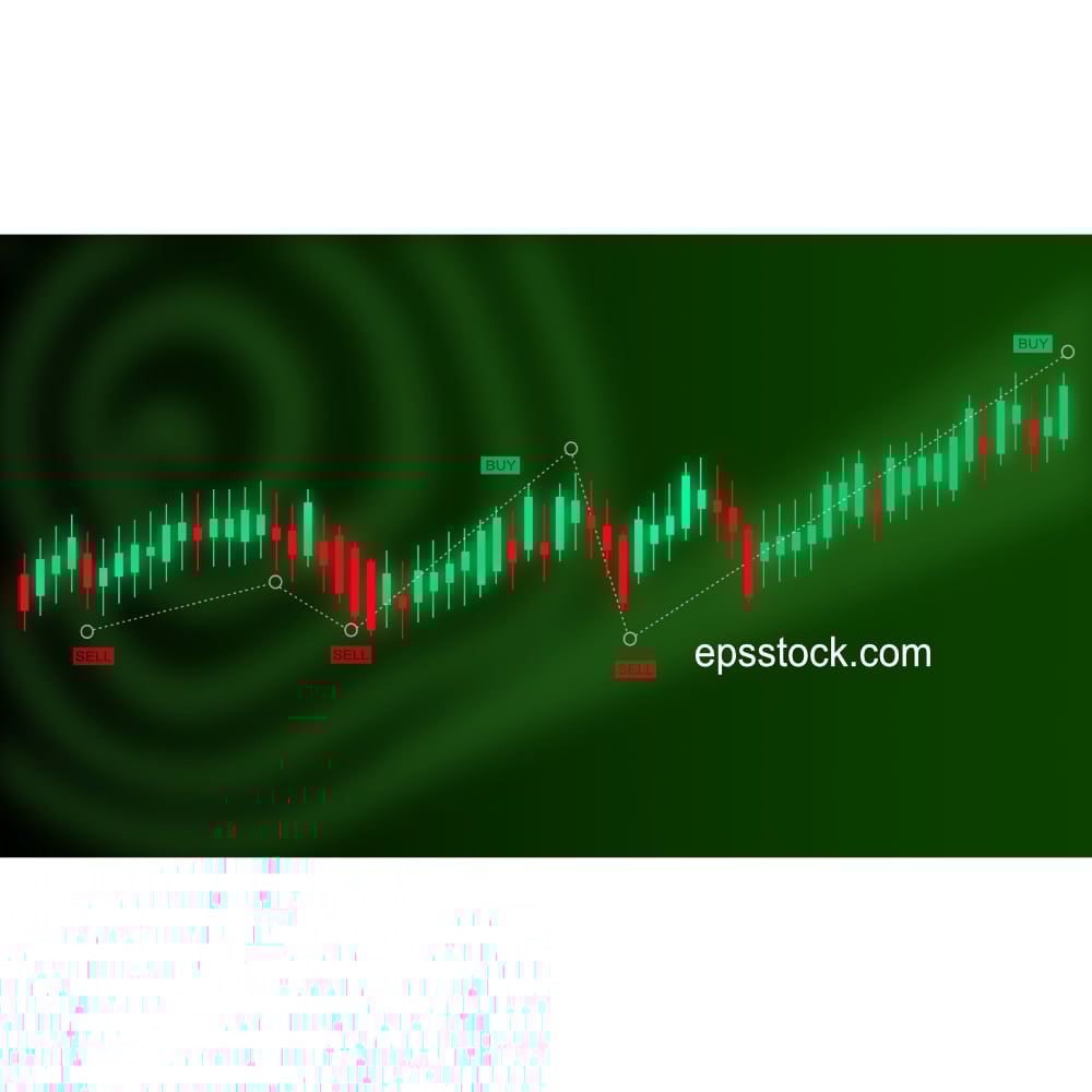 Stock market increasing background illustration